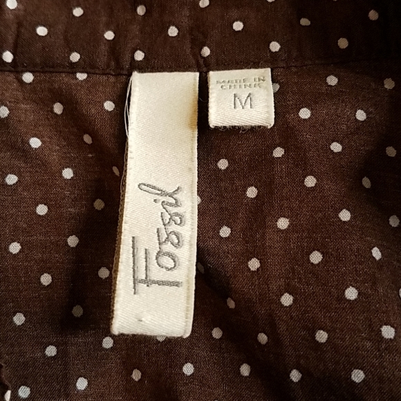 Fossil button up long sleeve top  e19 - Picture 5 of 5